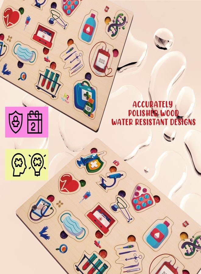 HighRoof Kids' Medical Equipment: Inspire Imaginative Play with Pretend Play Toys & Educational Body Parts Puzzle Wooden Puzzle Kids Toys - Image 5