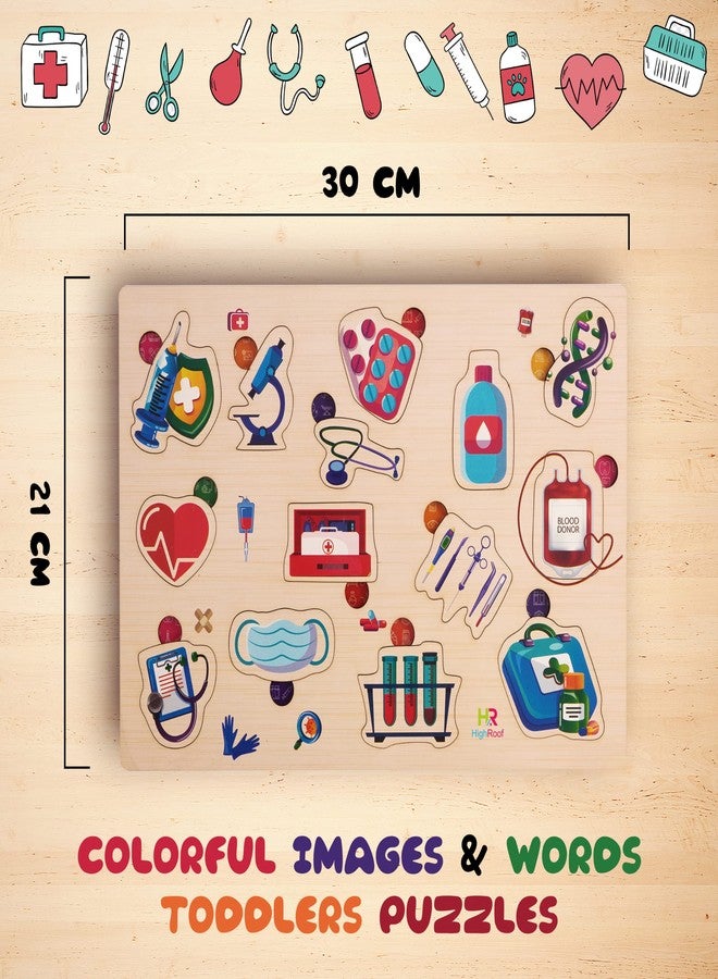 HighRoof Kids' Medical Equipment: Inspire Imaginative Play with Pretend Play Toys & Educational Body Parts Puzzle Wooden Puzzle Kids Toys - Image 2