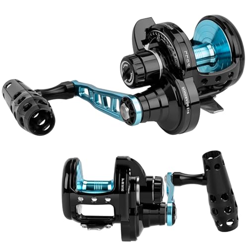 THKFISH Slow Pitch Jigging Reel 55lbs Max Drag 63192 Stainless BB Lever Drag Saltwater Heavy Duty Trolling Reel Slow Jigging Reel Saltwater Fishing - Image 1