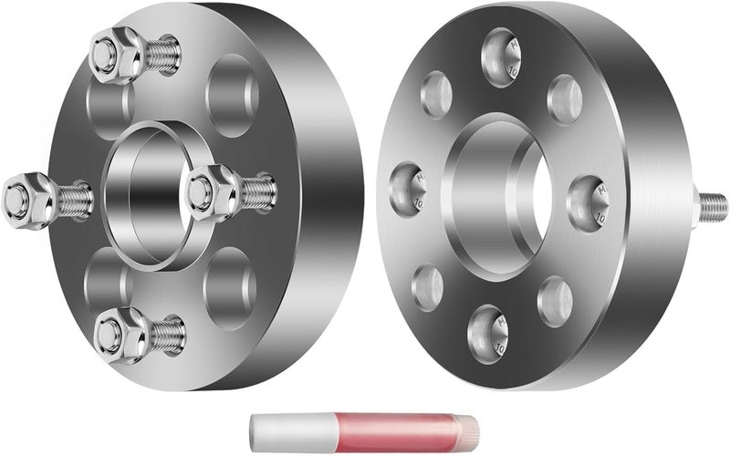 ECCPP 2X 1.25" Silver Wheel Spacers Hubcentric 4x100 to 4x100 12x1.5 54.1mm - Image 1