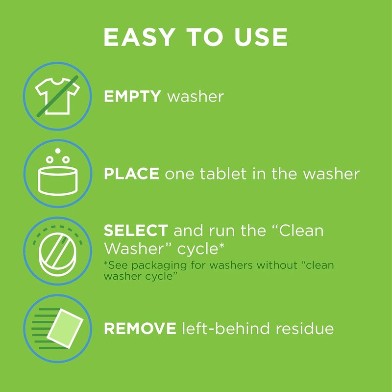 Affresh Washing Machine Cleaner, Helps Power Away Odor Causing Bacteria & Grime Deep Inside Pump, Valve & Hoses, 5 Time Release Tablets, 5 Month Supply - Image 4