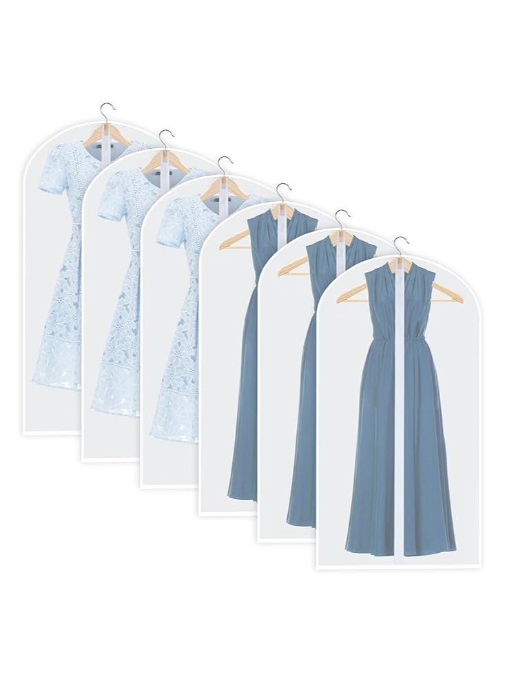 Beauenty 6 Pack Garment Bags for Hanging Clothes Dust Resistant Clothing Bags PEVA Breathable Clothes Protectors with Zipper for Dress, Bags, Coat（60×120CM）  - Image 1