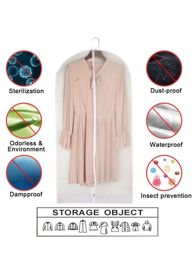Beauenty 6 Pack Garment Bags for Hanging Clothes Dust Resistant Clothing Bags PEVA Breathable Clothes Protectors with Zipper for Dress, Bags, Coat（60×120CM）  - Image 3