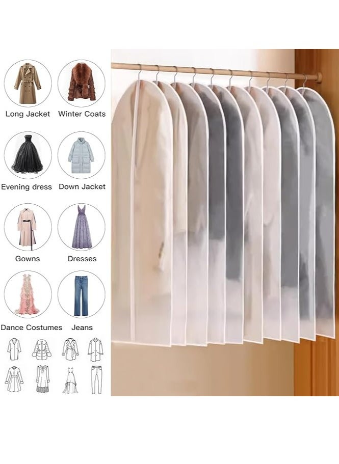 Beauenty 6 Pack Garment Bags for Hanging Clothes Dust Resistant Clothing Bags PEVA Breathable Clothes Protectors with Zipper for Dress, Bags, Coat（60×120CM）  - Image 4