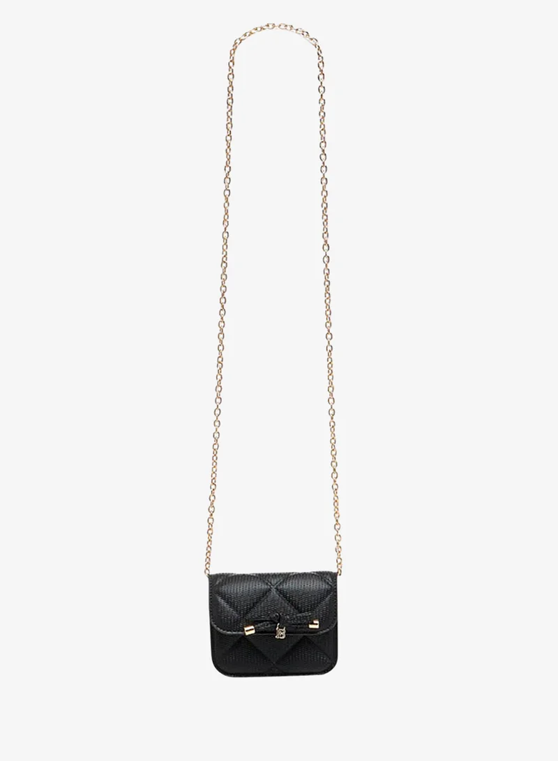 Flora Bella By Shoexpress Quilted Bow Detail Crossbody Bag With Chain Strap Ramadan Collection
