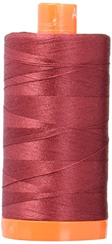 Aurifil Mako Cotton Thread Solid 50wt 1422yds Dark Carmine Red - Image 4