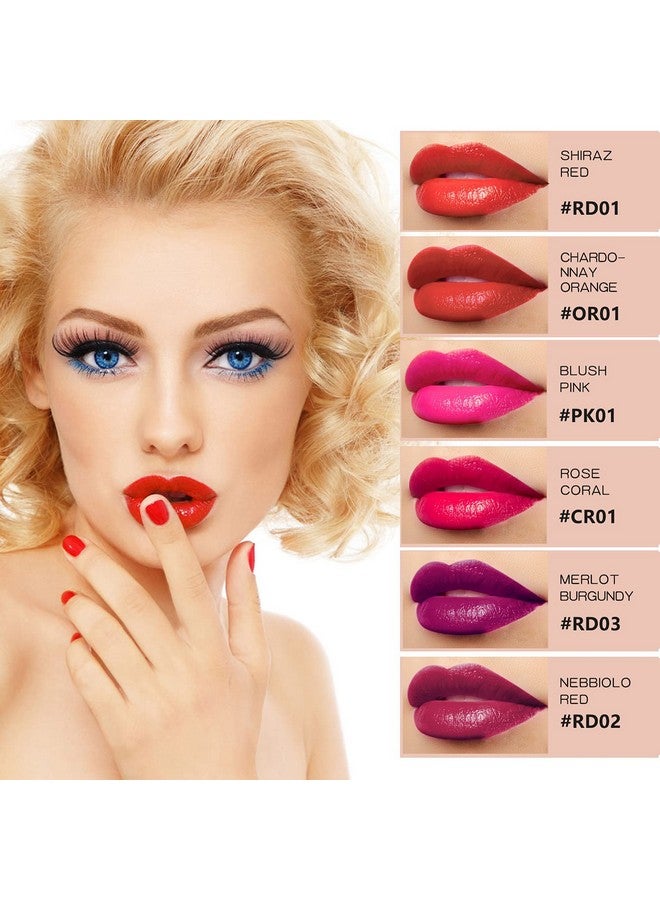 6 Colors Wine Lip Stain Wine Lipstick Lip Gloss Set Long Lasting Waterproof Lip Gloss Set Matte Wine Lip Tint Set For Women