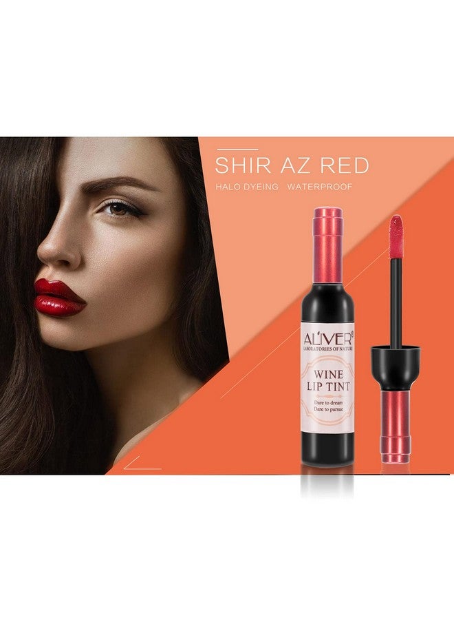 6 Colors Wine Lip Stain Wine Lipstick Lip Gloss Set Long Lasting Waterproof Lip Gloss Set Matte Wine Lip Tint Set For Women