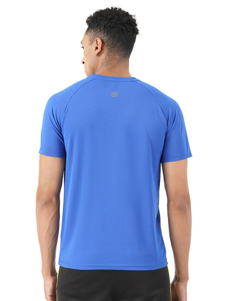 Pump'd Athleisure Men's Stylish T-Shirt for Gym -DryTech, Anti-Odor, Lightweight, Soft Seams, UV Protect (Deep Blue Sea, XL) - Image 2