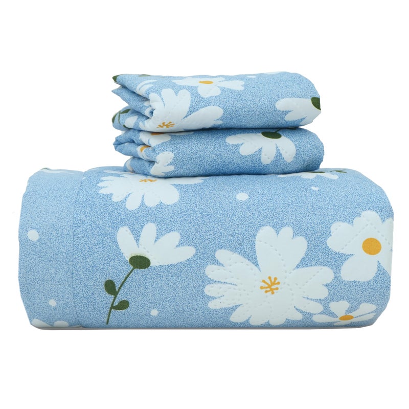 Akshya Reversible bedcover Quilted 100% Cotton Bedsheet King Size, can be uses as ac Quilt, Supersoft Bedding Bedcover Set with 2 Pillow Covers - Image 3