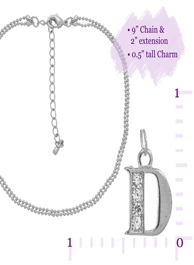 سبيننج دايزي خلخال سبينينج ديزي ذو الخطين المرصع بأحجار الراين الكريستالية (فضي داكن) - Image 2