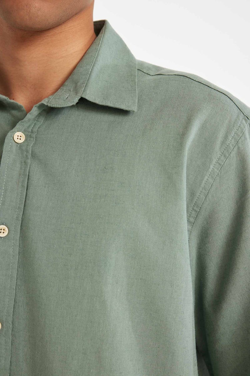 DeFacto Man Relax Fit Poplin Short Sleeve Shirt - Image 5