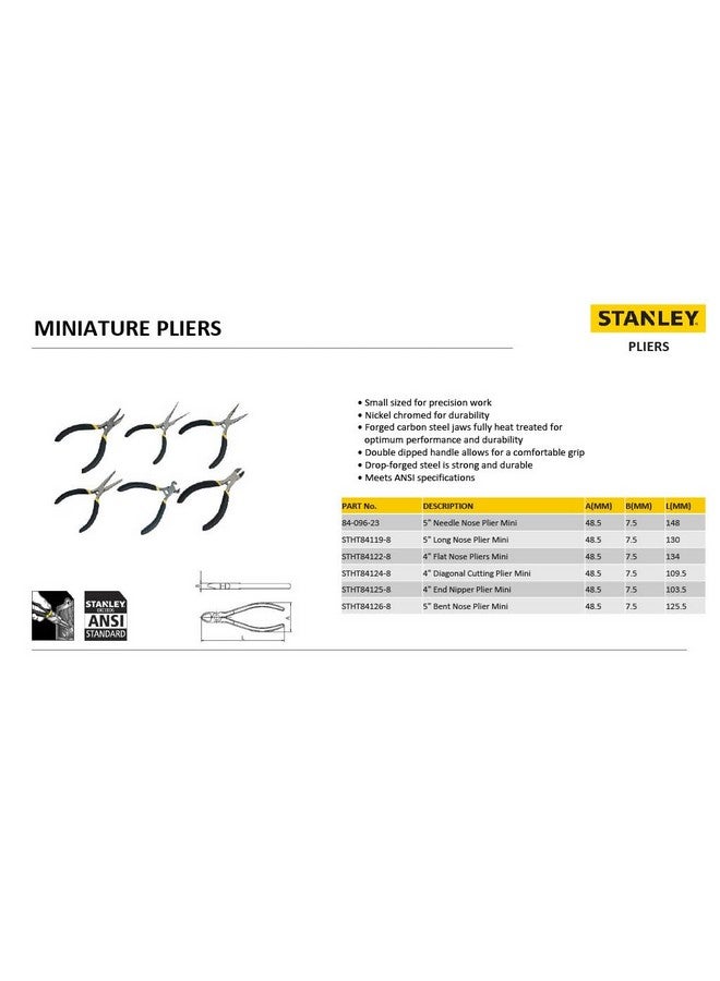 Stanley STANLEY STHT84124-8 Diagonal Cutting Miniature Plier (4 Inch Silver)  - Image 5