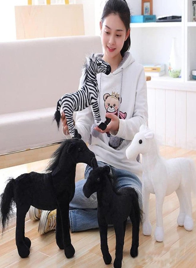 Tickles Simulation Horse Soft Stuffed Plush Animals Toy for Kids Birthday Gift (Size: 40 cm; Color: White) - Image 4