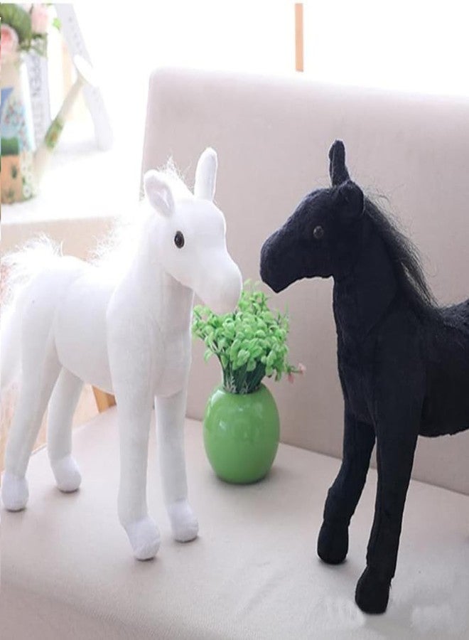 Tickles Simulation Horse Soft Stuffed Plush Animals Toy for Kids Birthday Gift (Size: 40 cm; Color: White) - Image 2