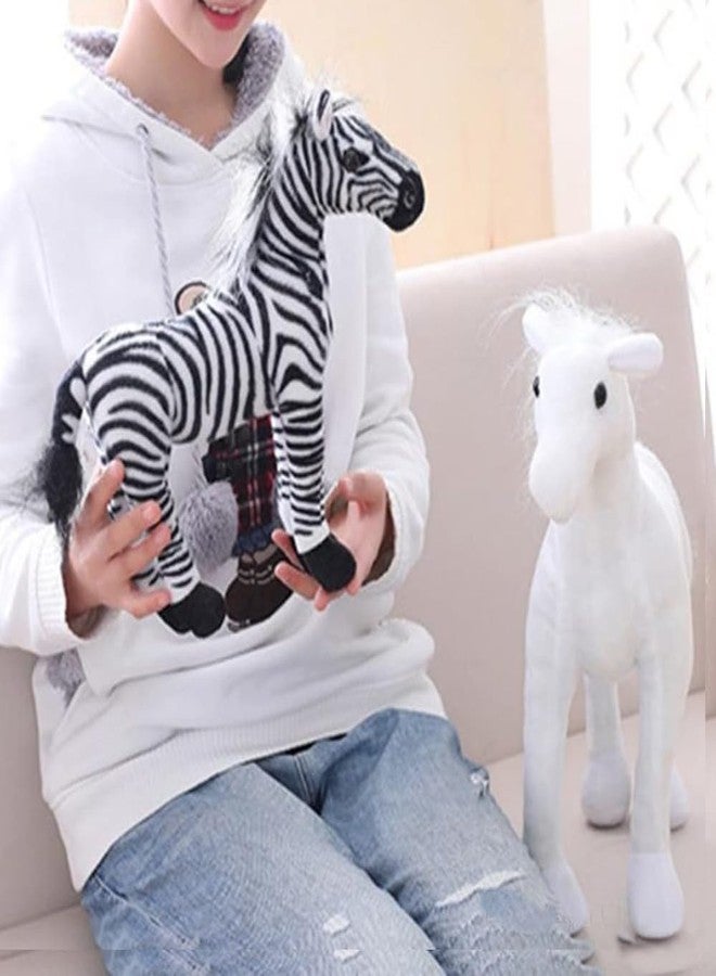 Tickles Simulation Horse Soft Stuffed Plush Animals Toy for Kids Birthday Gift (Size: 40 cm; Color: White) - Image 5