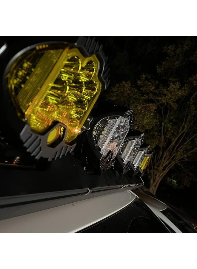 5 inch 50W Amber Yellow Side Shooter LED Work Light Bar Off Road Driving Light Spot Flood Combo Driving Lamp IP67 Waterproof Fog Lights for JP Truck ATV SUV Car Boat,10-30V - Image 5