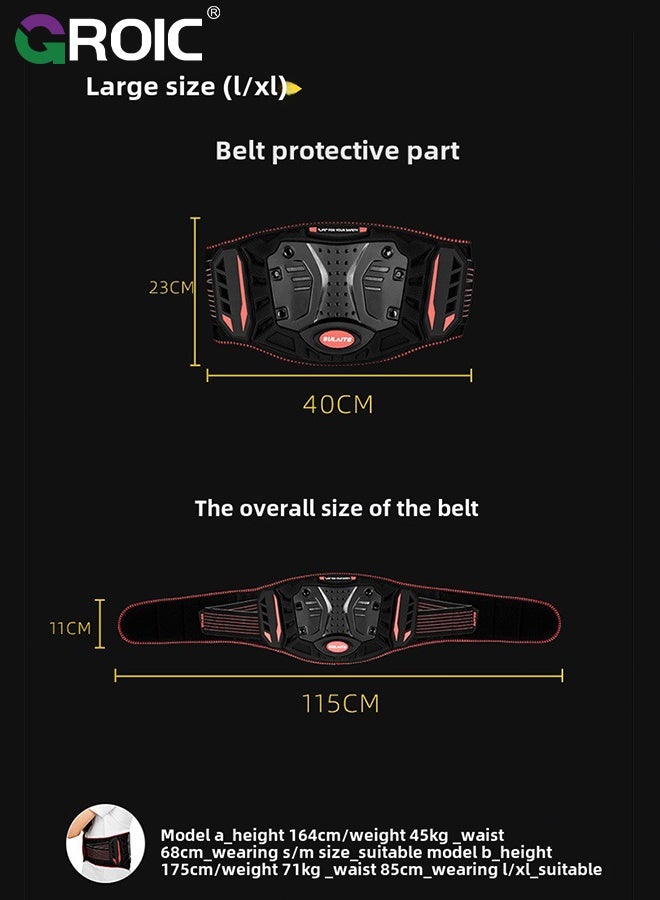 GROIC Motorcycle Waist Guard,Motorbike Protection Belts,Impact Resistant Protective Motocross Rider Motorcycle Back Support Belt for Off Road Riding,Motorcycle Gear - Image 4