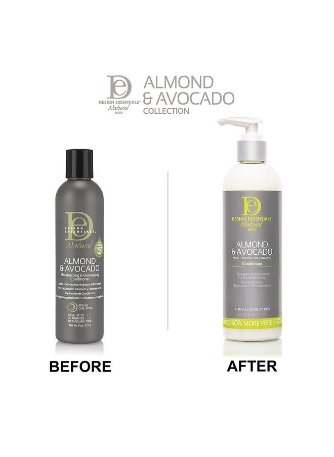 Design Essentials Natural Almond & Avocado Moisturizing & Detangling Conditioner 12 Ounce  - Image 5
