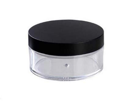 لاسوم Lassum 2 قطعة 50 مل علبة بودرة بلاستيكية فارغة حاوية بودرة سائبة محمولة مع منخل وأغطية - Image 3