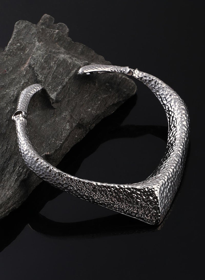 SOHI Dented Torque Artificial Necklace Jewellery  - Image 1