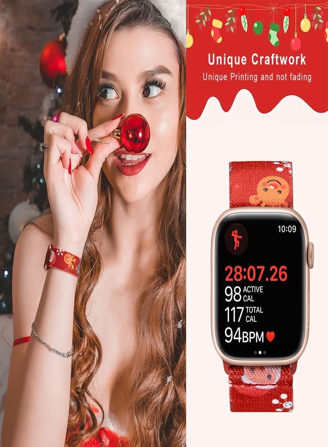 CCnutri Stretchy Nylon Solo Loop Bands Compatible with Apple Watch 38mm 40mm 41mm, Adjustable Braided Sport Elastic Wristbands Women Men Straps for iWatch Series Ultra/8/7/6/5/4/3/2/1/SE, 4 Packs - Image 3