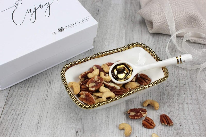 Pampa Bay Pampa Bay Get Gifty Bowl and Spoon Set Golden Bead Design  - Image 5