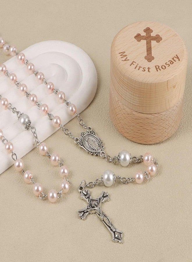 OEMOO My First Rosary Baptism Gifts Rosary Catholic Keepsake Box for Baby Shower First Communion Christian Beads Gifting Set (Pink) - Image 5