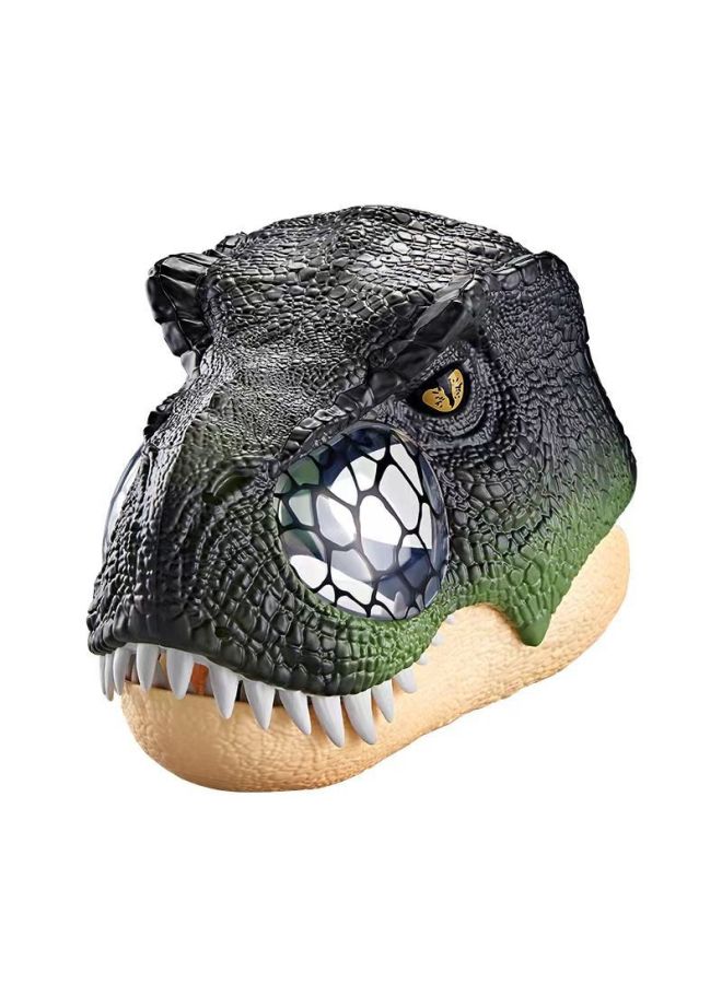 Loquat Electric Luminous Dinosaur Mask Mouth Movable Funny Headgear  Props Tyrannosaurus Mask Gift-Color:Green Tyrannosaurus Mask 【e-commerce Box】】 - Image 1