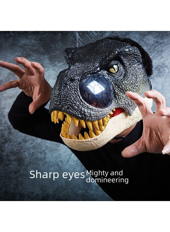 Loquat Electric Luminous Dinosaur Mask Mouth Movable Funny Headgear  Props Tyrannosaurus Mask Gift-Color:Green Tyrannosaurus Mask 【e-commerce Box】】 - Image 4