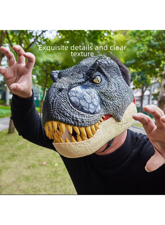 Loquat Electric Luminous Dinosaur Mask Mouth Movable Funny Headgear  Props Tyrannosaurus Mask Gift-Color:Green Tyrannosaurus Mask 【e-commerce Box】】 - Image 5