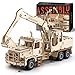 MOCBURIKU 3D Wooden Puzzle for Adults Excavator Wooden Mechanical Model Car Kits to Build Brain Teaser Pull Back Truck Toys Birthday for Men Women Excavator - Image 2