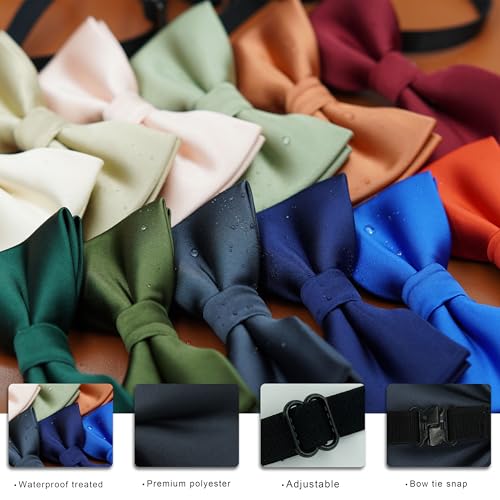 BEWDIO Toddler Suspenders and Bow Tie Set, Dark Gray Bowtie and Suspenders with 4 Strong Metal Clips (71-09) - Image 3