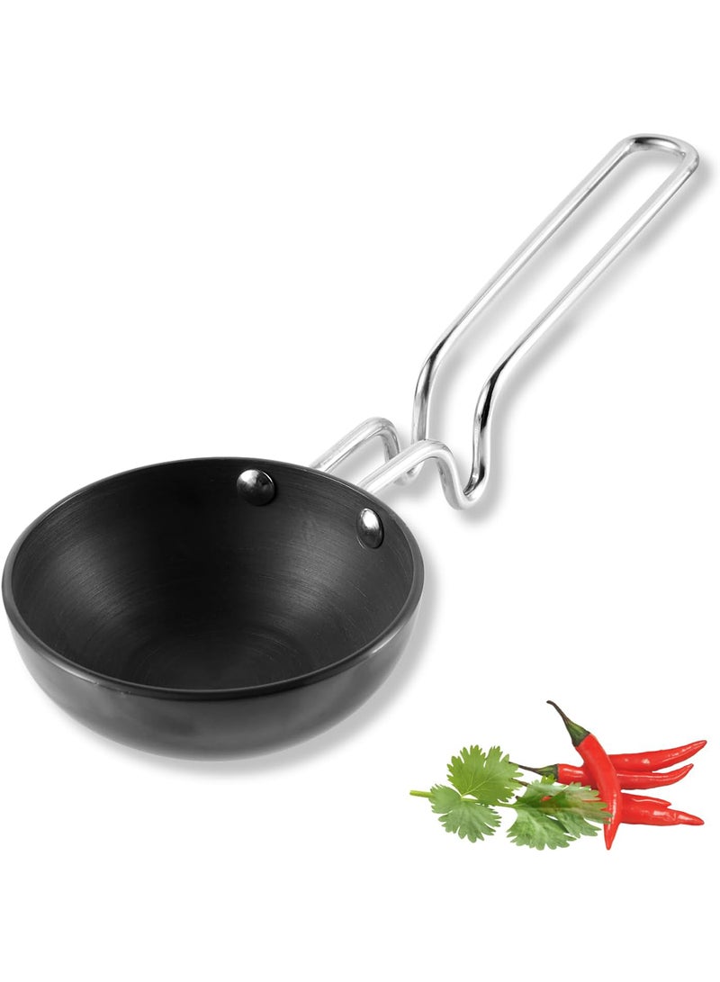 VINOD بان تادكا من اللؤلؤ الأسود بتقنية الأنوديز - كبير | سمك 3.25 مم | مقاوم للالتصاق بشكل طبيعي | مناسب للملاعق المعدنية | تصميم مقبض متوازن - Image 1