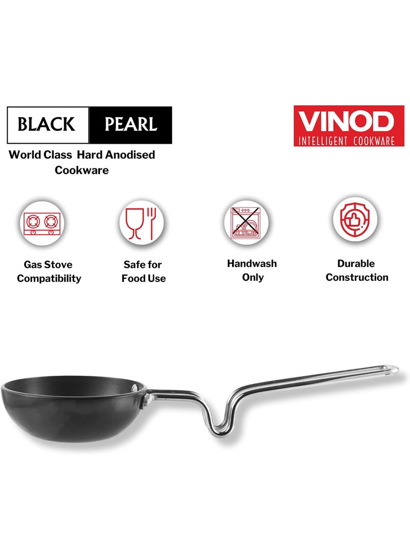 VINOD بان تادكا من اللؤلؤ الأسود بتقنية الأنوديز - كبير | سمك 3.25 مم | مقاوم للالتصاق بشكل طبيعي | مناسب للملاعق المعدنية | تصميم مقبض متوازن - Image 5