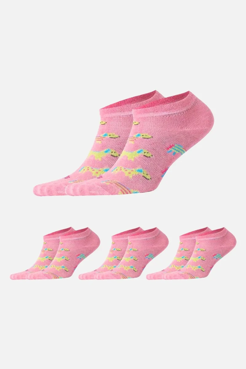Socksmax Women's Cotton 3 Pairs Patterned Booties Socks – 1711