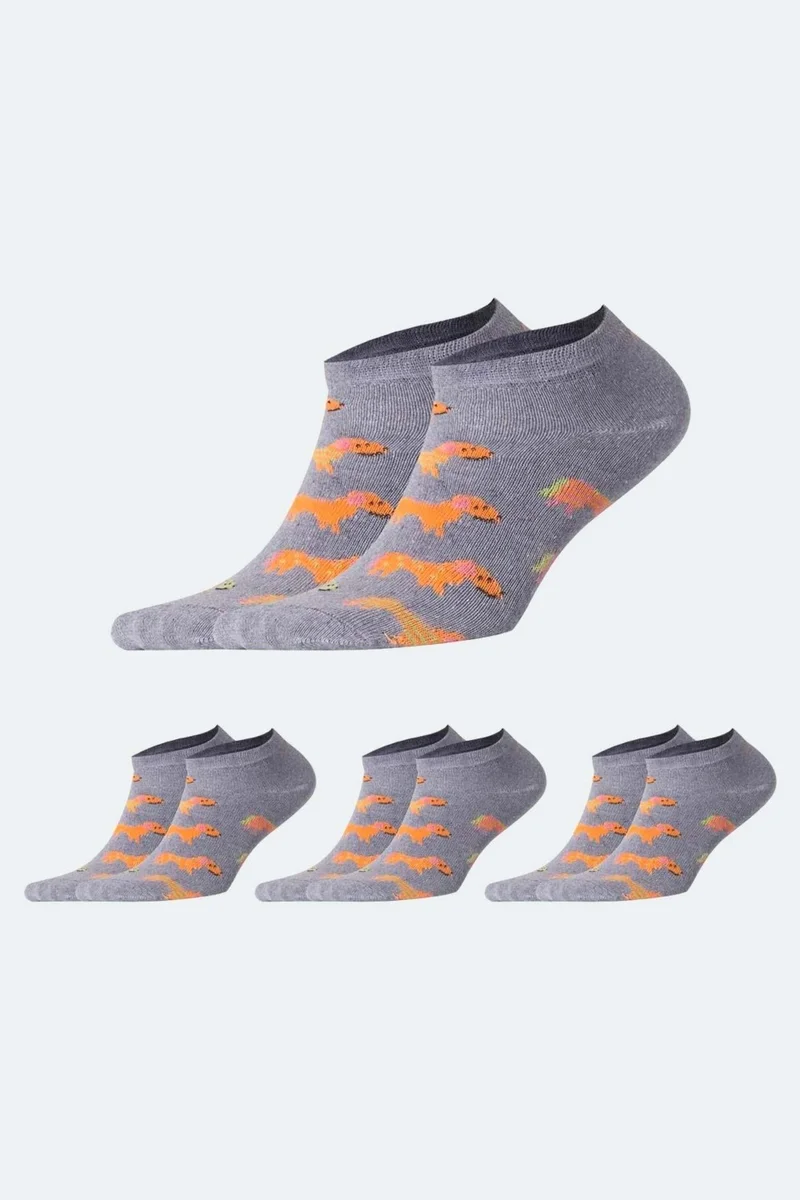Socksmax Women's Cotton 3 Pairs Patterned Booties Socks – 1711
