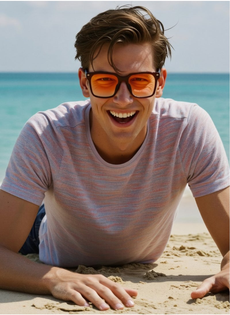 4-in-1 Magnetic Clip-On Sunglasses Set, Anti Blue Light Glasses with Magnetic Polarized and Night Vision Lens, Versatile Eyewear for Day and Night Use, for Men and Women, Multicolor