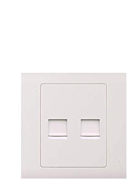 MK Essentials 1G Double RJ45 CAT6 Data Socket