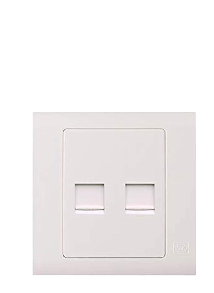 MK Essentials 1G Double RJ45 CAT6 Data Socket