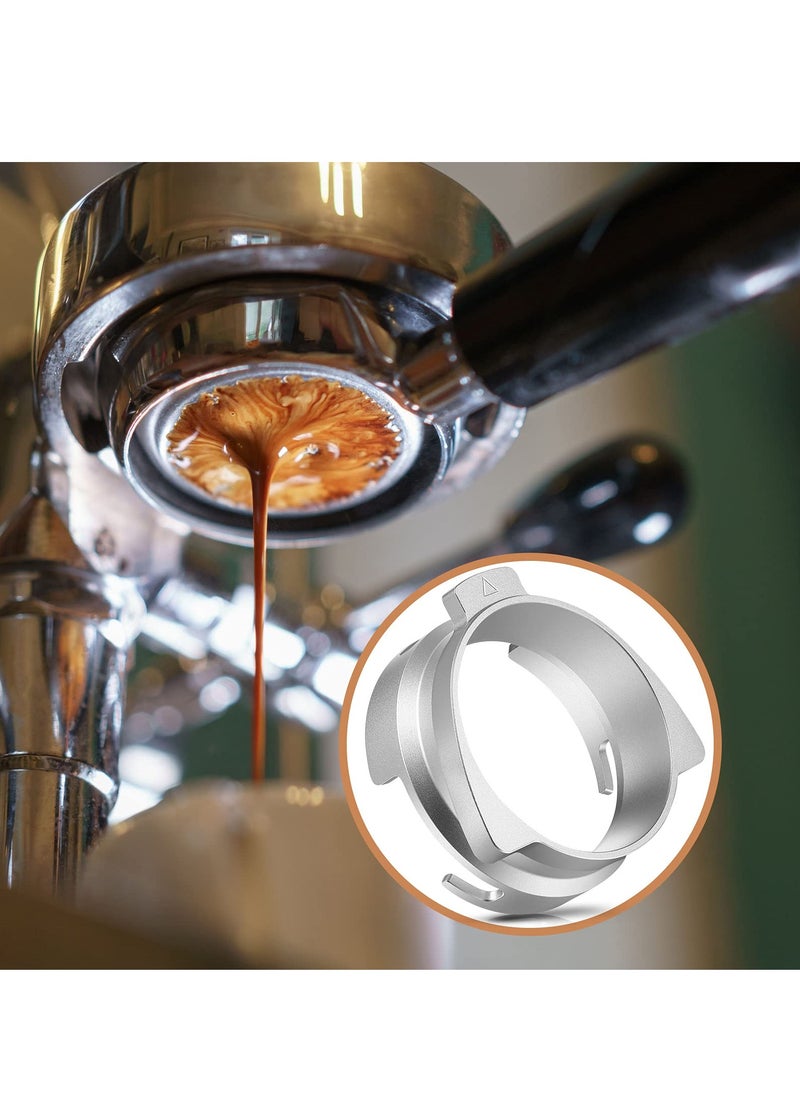 SYOSI - 54mm Espresso Dosing Funnel for Breville Barista Portafilters Hands-Free (Stainless Steel-Silver) - Image 1