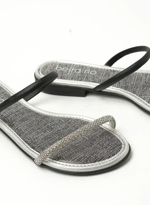 Beira Rio Beira Rio Ladies Flat Sandals Black | Made In Brazil