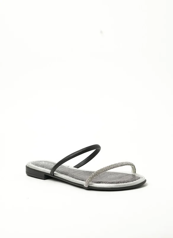 بيرا ريو Beira Rio Ladies Flat Sandals Black | Made In Brazil