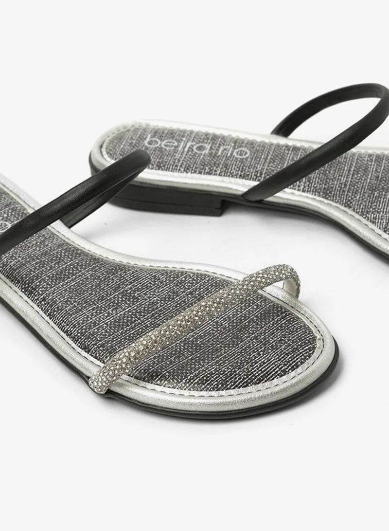 Beira Rio Black Flat Sandals for Women – Stylish Ladies Flat Sandals & Comfortable Flat Slippers for Women | Best Price UAE