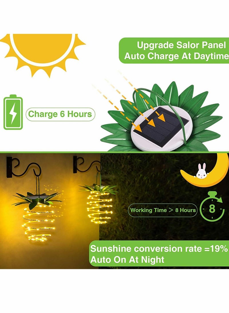 Excefore Solar Hanging Lights Outdoor 60 LED Waterproof Landscape Lanterns Solar Powered Decorative Garden Lighting for Yard Patio Lawn Balcony Path Tree 2 Pack - Image 3