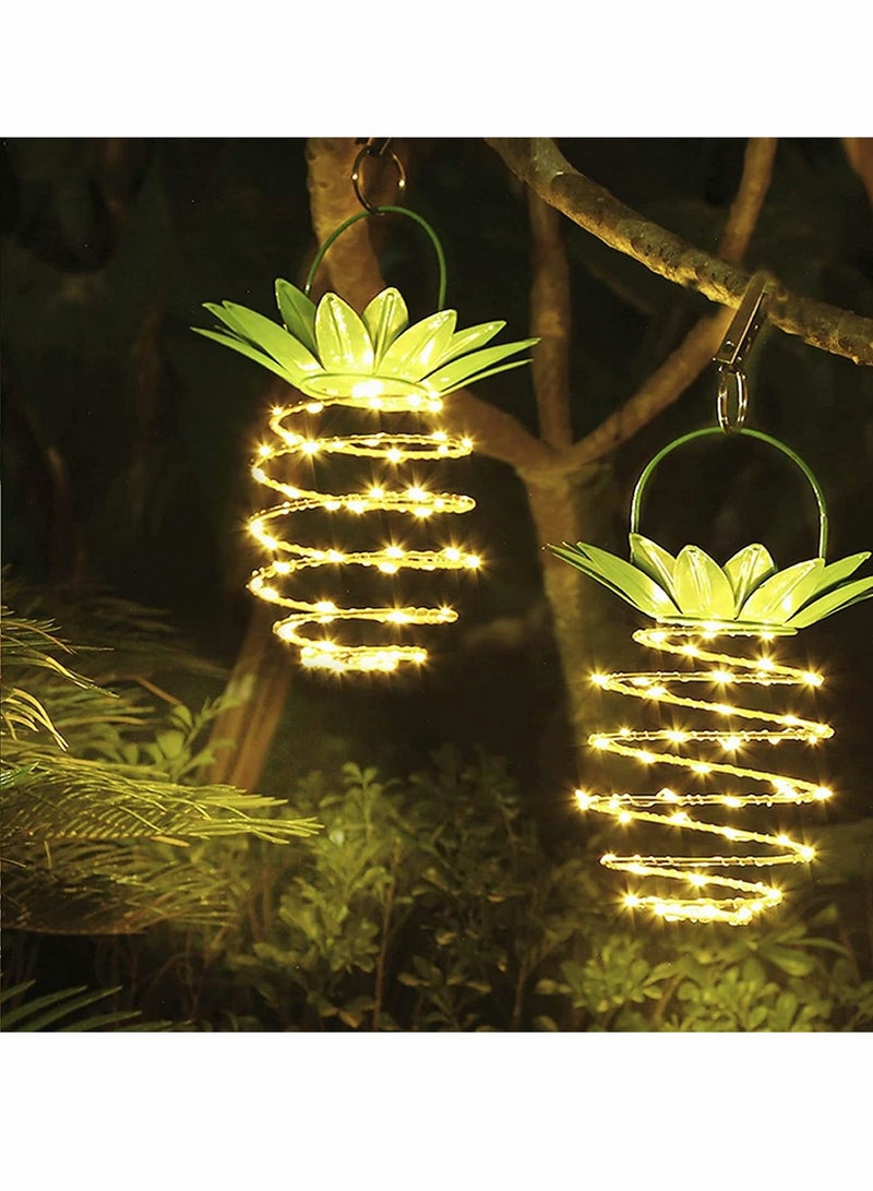 Excefore Solar Hanging Lights Outdoor 60 LED Waterproof Landscape Lanterns Solar Powered Decorative Garden Lighting for Yard Patio Lawn Balcony Path Tree 2 Pack - Image 1