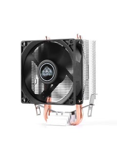 Desktop Computer Double Copper Tube CPU Radiator Super Quiet Without Light 3-pin Single Fan