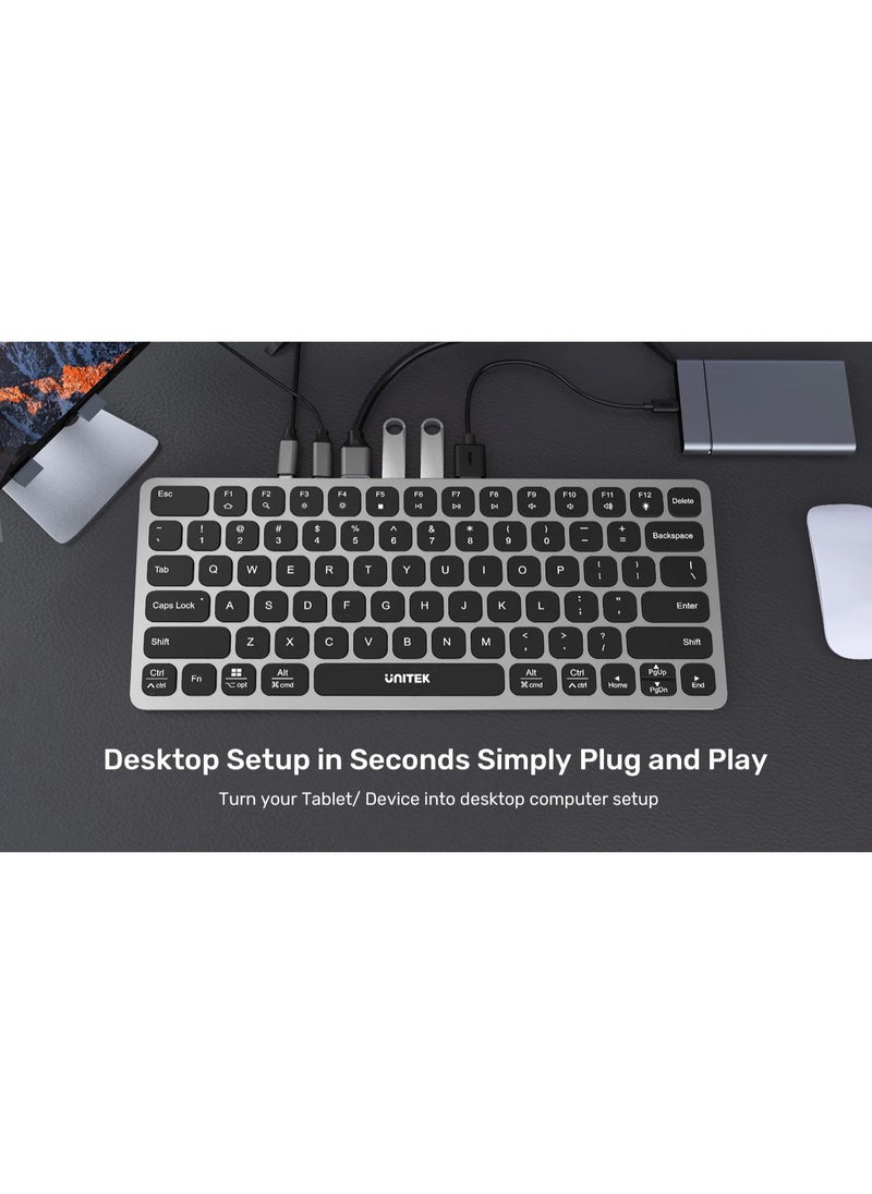 9-in-1 USB-C Hub with Keyboard- Support  3 x USB 3.0 Ports, HDMI 2.0, SD/Micro SD, Audio Jack & 100W PD Charging - pzsku/ZEA5D9DA2E8A8BEFCC60CZ/45/_/1740389506/b751b81e-ca06-4e36-865e-bb6d5a3985e7