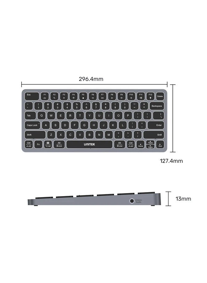 9-in-1 USB-C Hub with Keyboard- Support  3 x USB 3.0 Ports, HDMI 2.0, SD/Micro SD, Audio Jack & 100W PD Charging