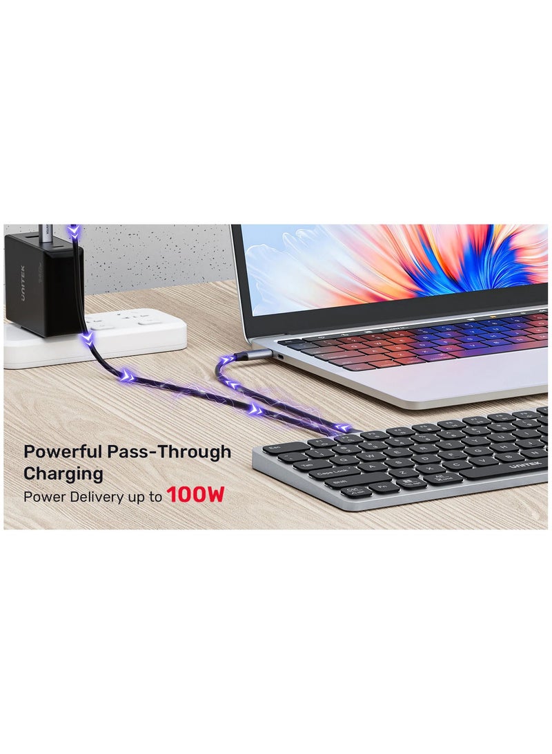 9-in-1 USB-C Hub with Keyboard- Support  3 x USB 3.0 Ports, HDMI 2.0, SD/Micro SD, Audio Jack & 100W PD Charging